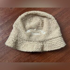 PrettyLittleThing Fuzzy Tan Bucket Hat